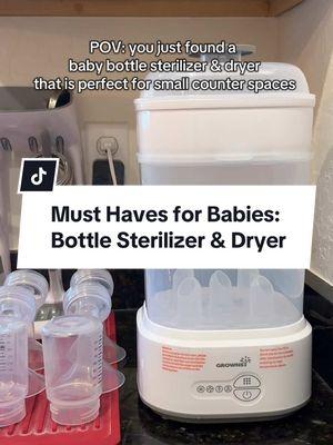 The @Grownsy bottle sterilizer and dryer is the perfect size for those who don’t have a whole lot of counter space in their kitchen. It has been one of my most used baby products! 🍼 #babybottlesterilizer #babyproducts #babymusthaves #bottlesterilizer #babyregistrymusthaves #babyregistry  #creatorsearchinsights 