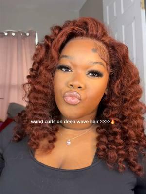 i think i reallllyyyyy like this color on me🙈😍 !! i think this hair is from Sunber hair , cause ik yall finna ask me🤣🙄 #fyp #ashtheprincess_ #wandcurls #sadababy #wandcurlstutorial #wandcurlstyle #deepwavewig #deepwavehair #auburnhair 