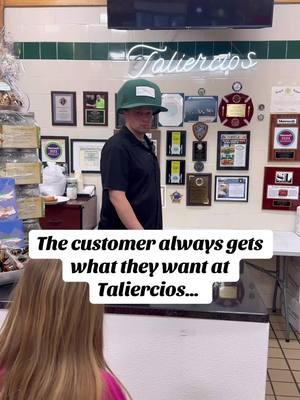 Customers get all the requests granted at Taliercios… no matter the request  #taliercios #newjersey #njdeli #middletownnj #redbanknj #jerseyeats #friedravioli  #customerservice #customersatisfaction #localbusiness #localpride