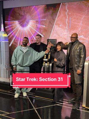 Behind the scenes of the #startrek #section31 cast lighting up the @Empire State Building 🎬🥰 Today is the official release on @Paramount+ Michelle Yeoh, Omari Hardwick, Rob Kazinky and Olatunde Osunsanmi were celebrating by lighting up the Empire State Building 🎬🥰  #esb #esbvip #empirestatebuilding  #entertainmentnews #nyc