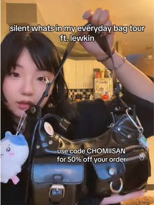 what’s in my bag with my favorite @Lewkin purse ! Use code CHOMIISAN for $$ off ur purchase <3  #lewkin #lewkiss #whatsinmybag #tour #haul #fyp #explore #nyc #monchichi #hachiware #asmr #silentreview 