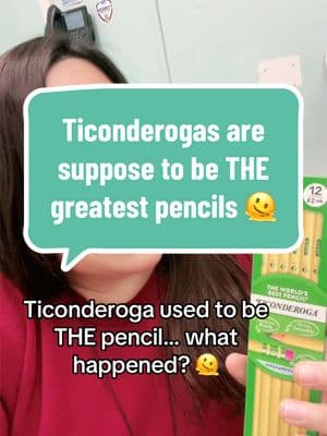 Anyone else noticing this? My Ticonderoga pencils ✏️ keep breaking, and the lead isn’t even centered! Is it just me, or are they not what they used to be? 🤔 #teacherlife #pencilproblems #Ticonderoga #classroomstruggles