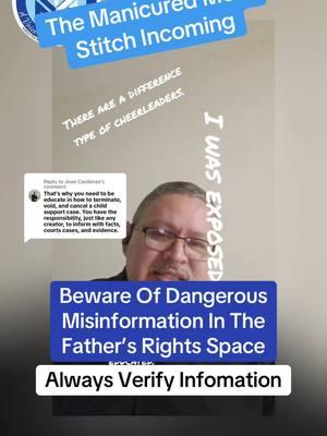 Replying to @Jose Cardenas #themanicuredmom #stopsilencingmen #familycourtcorruption #josecardenas #childsupportreform #fathersdeserveequalrights #misinformation 