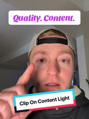 Start producing quality content with basic, inexpensive tools! If I can do it then you ABSOLUTELY can. Get out there and go viral 🤙🏼 . . #howtogoviral #qualitycontent #lightingtips #selfielight #cliponlight 