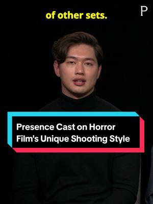 Presence Cast on Horror Film's Unique Shooting Style #presencemovie #eddymaday #westmulholland #horrormovie #StevenSoderbergh #horrortiktok #acting 