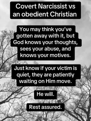 Or rest uneasy if you’re the abuser #shechology101 #psychology #narcissist #danger #covertnarcissist #abuse #toxic ##inlawdrama##inlaws##narcissisticabuse##scapegoat##triangulation##target#G#Godv#vengeanceka#karmae#bepatientl#blackandwhitephotographyth#therapisti#lifecoachu#survivort#ptsdi#victim