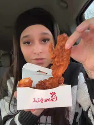 Trying Chick-fil-A honey buffalo tenders #mukbang #foruu #butterrgirll  ##chickfila