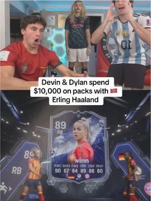 I LOVE THIS GAME 😳#devincaherly #devinanddylan #gaming #fifa #packopening #FC25 #ErlingHaaland 