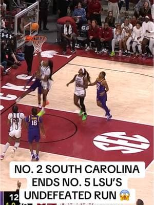 #SouthCarolina is UNDEFEATED in this #rivalry matchup 😤 #lsu #wbb #basketball 