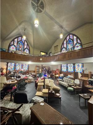 This thrift store is in a beautiful church! I just love it! Who else loves a good thrift trip? #thrift #thrifted #secondhand #vintage #oldbutgood 