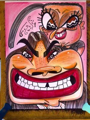 They were great sports and roasted themselves too! #caricature #funny #roast #balboapark #drawing #liveart #caricaturereaction #sandiego 