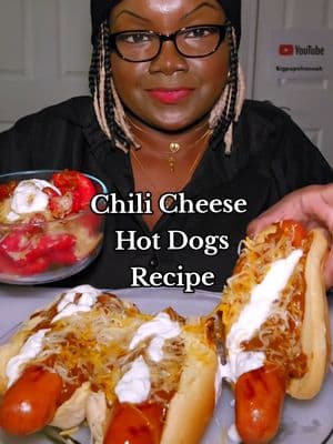 Chili Cheese Hotdogs and Hot Cheetos Puffs recipe! IB @Mieishea Eats ᥫ᭡  #chilicheesedog #hotdogs #Recipe #howtomake 