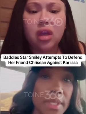 #BaddiesEast star #Smiley attempts to assist #ChriseanRock and #KarlissaSaffold to set their differences aside. Allegedly 🫣🚭