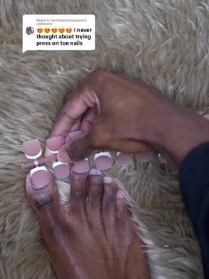 Replying to @iluvchaosnmayhem press on toe nails for the win again💅🏾 I linked everything on my profile under the category nails😘 (🔗 link hoo.be/destiny) #btartboxnails #pressonnails 