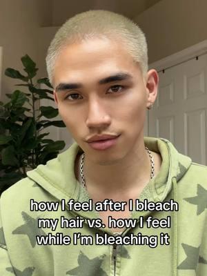 someone please tell me why it hurts so FREAKING bad 🥹😭  but I feel like a bad b after  #bleachedhaircheck #bleachbuzzcut #bleachedbuzzcut #buzzcut #bleachandtone #blondebuzzcut #buzzcutseason #modeling 