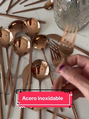 Cubiertos 🥄 de acero inoxidable #cubiertos #mesa #cocina #stainlesssteel #cuchara #tenedor 