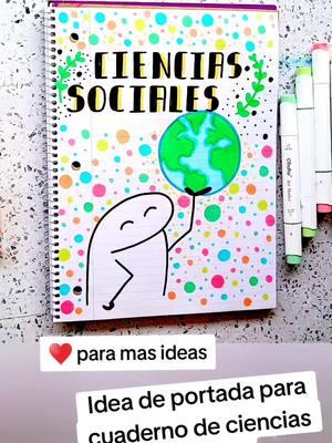 Idea de portada de ciencias sociales con el meme flork #ideas #portadasbonitas #portadasparacuadernos #portadasescolares 