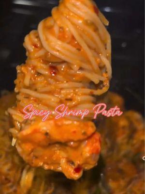 Spicy Shrimp Pasta! Perfect 1 pot meal on a weeknight.  #seafoodnetwork#seafood#seafoodnetwork