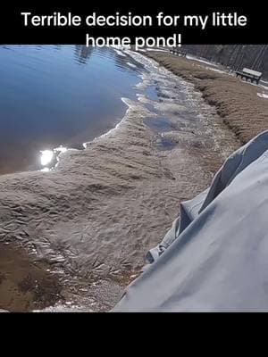 Most of this little lake is 7-8 foot deep. Spring is right around the corner and their drawing the lake down. Worst time for this!#fypシ゚viral #blowthisup #snowday #fishtok #viralvideo #foryoupage #foryoupage #trackerboats #dudewipes #blowthisup #ultrex 