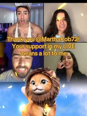 MarthaRob72, thank you for the incredible support in my LIVE! I will keep creating better LIVE content!@MarthaRob72 #livegift #crystalcrown #leonthekitten #handhearts #viral 