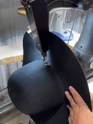 The process of sewing a hat band into a felt hat  • • • #herradurahats #biggarhats #millinery #madeintexas #western #rodeo #cowboy #cowboyhat #hatshaping #hatshaper #SmallBusiness #661 #socal #antelopeacres