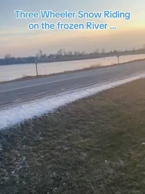 ATV riding on the frozen RIVER… #frozenriver #atv #winter2025 