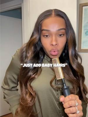 JUST ADD BABY HAIRS🙌🏽❤️ @Sunber Hair @Sunberhair  ‼️Wig Details: 🔥🔥SunberHair—— Ombre Loose Wave Wig Glueless Human Hair Wig——📍Highly Recommended‼️ ➡️ Click on the orange shopping cart for more info & purchase details⬅️  #sunberhair #sunberwig #byebyeknotswig #byebyeknots #wig #wiginstall #gluelesswig #gluelesswiginstall #brownhighlights #ombre #highlights #jamaicatiktok #jamaicantiktok #closurewig 