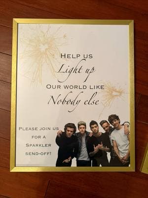 Yes, Marcus knows about this sign. No, he did not have a choice in the matter 😘 #wedding #weddingthings #weddingdiy #weddingtok #fyp #foryou #foryoupage #bride #bridetobe #2025bride #2025wedding #sparklersendoff #onedirection #niallhoran #harrystyles #liampayne #louistomlinson #zaynmalik #wmyb 