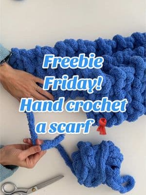 Replying to @Stay Cozy Creative Co 🧣Freebie Friday tutorial is here!!🧣 [ vertical view] This chunky scarf is a perfect project for beginners or anyone wanting a simple hand crocheted project. Here’s what you need 👇🏼 • 2 skeins Stay Cozy chenille yarn (or use another chunky yarn you already have!) • Scissors That’s it. I told you it was simple 😉  Technique: hand crochet Stitches used: Slip knot, chain, single crochet 🎥 Full tutorial is also available on my YouTube channel 🧶 Shop all Stay Cozy yarns at StayCozyCo.com. The yarn in this video is chenille yarn in the color denim 💙 ✨ Follow for more hand crochet & hand knitting tips, tutorials, & inspo! Stay cozy, Jess #handcrochet #handcrocheted #crochetscarf #howtocrochet #handcrochetforbeginners #crochetforbeginners #chenilleyarn #chunkycrochet #crochettutorial #handcrochettutorial #staycozycreativeco #freebiefriday 