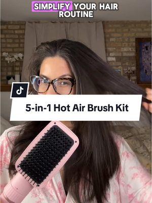 Trying out the @wavytalkofficial 5-in-1 Hot Air Brush Kit! It comes with five attachments to dry and style your hair all in one step. So far, I’m loving how easy it is to use. I’ll test out the diffuser in another video… stay tuned! #wavytalk #hotairbrush #hairstyling #hairtransformation #tiktokshopfinds 