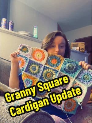 Hopefully I can still knock this out and have it finished tomorrow! #grannysquares #grannysquarecardigan #crochet #crochetcommunity #crochetproject #grannysquareera #inmygrannysquareera 