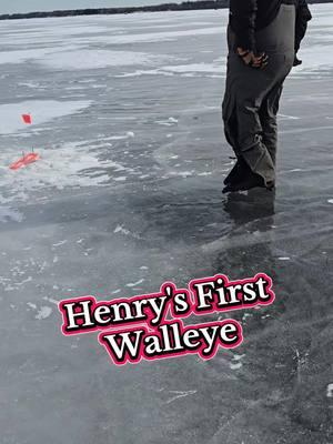 Henry's First Walleye on the Hardwater .. #fyp #walleyefishing #fishinglife #icefishing #hardwater #hardwaterfishing #wisco3 #wisconsin @iAmHenry 