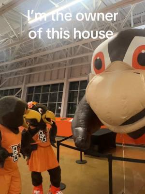 When the mascots meet the new guy 😱  #bgsu #mascot #blimp @thebgsubirds #genzhumor #funny #college #collegelife #mascotastiktok 