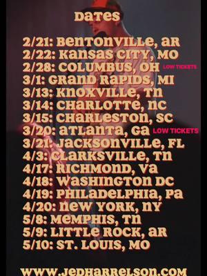 Will I see you at any of these??? #jedharrelson #MadeWithLove #nashville #badhabitz 