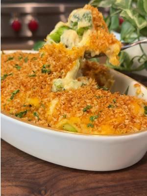 Cheesy broccoli au gratin✨ Panko Topping:▪️1 Tbsp Butter▪️1/2 Cup Panko Breadcrumbs▪️1 Pinch Kosher Salt▪️ Broccoli + Sauce:▪️1 lb. Broccoli Florets, sliced into 1” pieces▪️3 Tbsp Butter▪️1/2 of a Medium Yellow Onion, diced small▪️3 Garlic Cloves, chopped▪️3 Tbsp Flour▪️3 Cups Whole Milk▪️1 tsp Kosher Salt▪️1/2 tsp Black Pepper▪️1/2 tsp Ground Mustard▪️1 Dash Nutmeg▪️1 Dash Cayenne Pepper▪️1+1/2 Cups ShreddedCheddar Cheese, divided▪️ 1️⃣ Preheat the oven to 350F. Bring a pot of generously salted water to a boil.  2️⃣ Toast the panko: In a small pan preheated over medium heat, melt the butter then add the panko breadcrumbs and salt. Cook the panko while stirring until golden brown, 2-3 mins. Transfer to a small bowl and set aside.  3️⃣ Blanch the broccoli: Add the broccoli to the boiling water and cook for 2 mins, then drain and transfer into a 8x8” (or similar) baking dish.  4️⃣ Make the sauce: Return the pot to the stove over medium heat and melt the butter. Add the onions and cook, stirring often, until translucent and tender, 3-5 mins. Add the garlic and flour and cook for 1 minute, then start gradually adding the milk 1/2 cup at a time, mixing to fully incorporate it before adding more. Once all the milk is added, turn the heat up to medium high and continue cooking until it bubbles and thickens (3-4 mins). Add the salt, pepper, ground mustard, nutmeg, and cayenne pepper. Turn off the heat and mix in 1 cup of the shredded cheddar cheese. 5️⃣ Pour the sauce on top of the broccoli in the baking dish in one even layer. Top with 1/2 cup more cheddar cheese and the toasted panko. Bake uncovered for 30-35 mins until the sauce is bubbling around the edges and the top is golden brown. Enjoy! ⏲10 minute prep time + 45 minute cook time Recipe serves 4-6 people (side dish portion) For all recipes delivered to your inbox weekly (w/ printable PDFs) + access to the searchable recipe archive, subscribe to my newsletter via the link in my bio 😘 . #maxiskitchen #recipesoftikok #EasyRecipes #healthyrecipes #recipeideas #easydinnerideas 