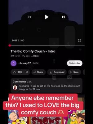 The big comfy couch 🫶🏼 #nostalgia #corememory #thebigcomfycouch #90s #90skids #90sthrowback #millenial #millenialsoftiktok #30plus #30plusontiktok #fyp 