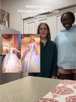 FABRIC REVEAL How many times do I have to say “bro” #princessdress #sewing #barbiedresses #barbiemovies #princessandthepauper #barbiecosplay  