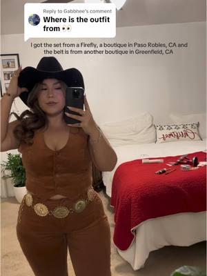 Replying to @Gabbhee  I wish I could get the links but it’s from a little boutique and they don’t even have it on their website- their IG is fireflypaso #westernfashion #westernwear #vaquerosmexicanos #rodeotok #lifeincurves #cowgirlfashion #curvyfashion 