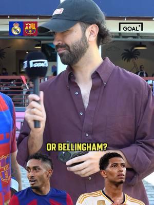 Is Raphinha better than Jude Bellingham right now? 👀 We had this fan pick between the biggest stars from Real Madrid & Barcelona 😮‍💨 #football #soccer #realmadridfc #barcelona #mbappe #lamineyamal #bellingham #vinijr #ElClasico #goalusa #footballtiktok #soccertiktok