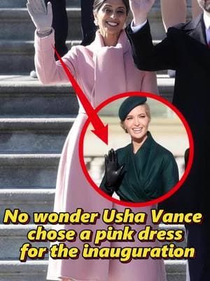 No wonder Usha Vance chose a pink dress for the inauguration .#fyp #foryoupage #celebrity #tiktoker #us #trump #JDvance #usha #entertainment 