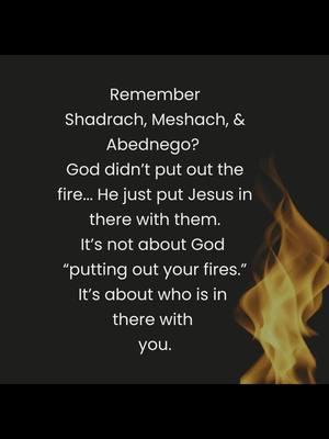 You are not alone. 🖤 #thereisanotherinthefire #jesuslovesyou #heiswithyou #christiantiktok #throughthefire #fearnot #iamnotalone #trials #jesusisalwayswithyou 