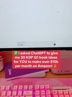 Q1 is here! The best time of the year to make sales with your KDP creations! Here are the best KDP niches to make over $10k per month on Amazon with KDP by using ChatGPT to YOUR advantage! Comment ME to learn how! 💰   #chatgpt #chatgpt4 #amazonkdp #amazonkdptutorial #amazonkdpcreator #amazonkdppaperback #amazonkdptips #amazonkdpseller #kdp #kdpamazoncreator #amazonkdptips #amazonkdpseller #women #womensupportingwomen #womenempowerment #womeninbusiness #womenbusinessleaders #passiveincome #workfromhome #workfromanywhere #notebooks #journals #womenentrepreneurs #womenentrepreneur #mom #momboss #momentrepreneur #freedrom