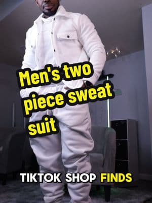 This all-white two-piece sweatsuit is giving clean and fly vibes! Whether you're stepping out casual or leveling up your streetwear game, this fit has you covered. Perfect for the season and guaranteed to turn heads. Stay fresh, stay stylish, stay winning. #MensFashion #StreetwearStyle #TikTokShop #AllWhiteFit #CleanLook #FlyFits #MensStyleGuide #FashionForMen #ShopTheLook #SweatsuitSeason