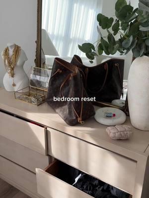 Bedroom reset ⏮️ #apartmentdecor #apartmentliving #apartmentdesign #neutralhome #neutralhomedecor #neutralhomes #minimalhouse #minimalhome #ltkhome #amazonhome #bedroominspo #bedroominterior #whitebed #whitebedroom, apartment decor, neutral home aesthetic, minimal decor, soft frame cloud bed, bedroom inspo