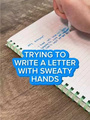 Struggling to write on paper without smearing the ink or getting the pages wet?  Here at the Center for Hyperhidrosis, we can help stop your hands from excessively sweating for good! #hyperhidrosis #excessivesweating #hyperhidrosiscommunity #hyperhidrosisawareness #sweat 