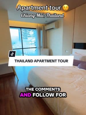 My apartment in Chiang Mai, Thailand! We absolutely love this spot 😍 I have lived in different areas and types of homes across the country. This has been my favorite thus far! You can find some really cheap apartments for under $200 or you could even pay more than double what I pay to find a real luxurious spot here in Chiang Mai.  We think this spot was a nice middle ground and it’s in the area we want to be in. (Sorry I won’t name the exact area or building I live in) #apartmenttour #liveinthailand #traveltok #travelthailand #liveabroad 