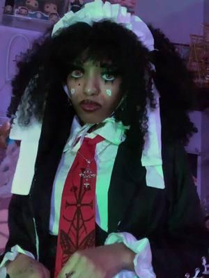 ✨ahhh I’m so inlove with this look omfg🤭✨ #fyp #blackcosplayer #divinecosplayer #closetcosplayer #danganronpacosplay #danganronpa #celestialudenberg #celestialudenbergcosplay 