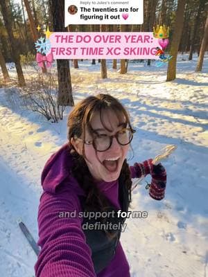 Replying to @Jules  normalize, trying new things as an adult with the #dooveryear 🎀⛷️🌎🌄 #xcskiing #dailyvlog 