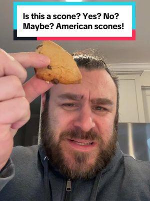 Is this a scone? Yes? No? Maybe? American scones! #scones #american #fyp #uk #unitedkingdom #british #britishfood #cream #jam #chocolatechip #breakfast 