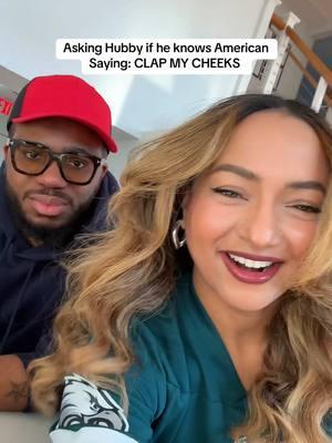 Asking Hubby if he knows American Saying: CLAP MY CHEEKS😋🤣😂 #couple #fun #lingandlamb 